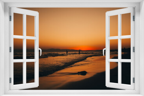 Fototapeta Naklejka Na Ścianę Okno 3D - Sunset over see