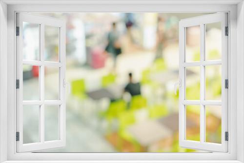 Abstract defocused or blurred background of the shopping mall with nice department store interior. which including of people and shop store.	
