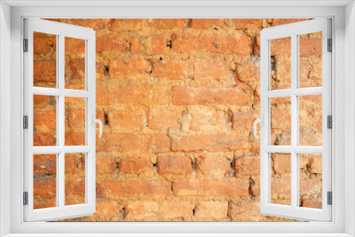 Fototapeta Naklejka Na Ścianę Okno 3D - old brick wall