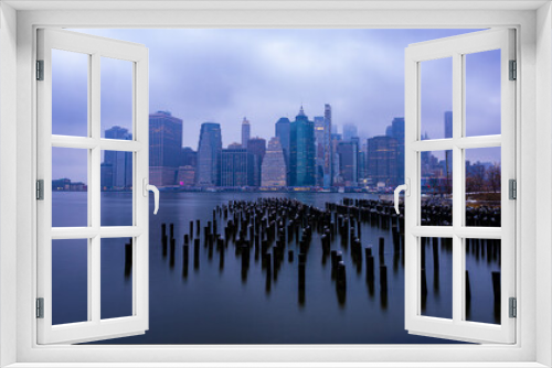 Fototapeta Naklejka Na Ścianę Okno 3D - New York City Skyline 