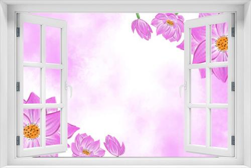 Fototapeta Naklejka Na Ścianę Okno 3D - Flowers Background Vector