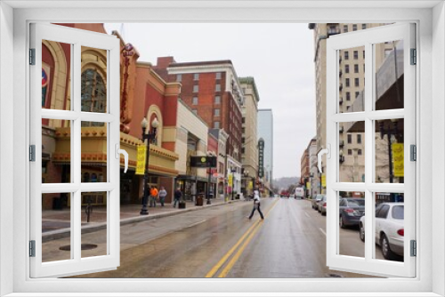 Fototapeta Naklejka Na Ścianę Okno 3D - Knoxville USA - 16 February 2015 - Downtown Knoxville street scene