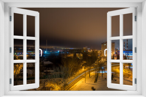 Fototapeta Naklejka Na Ścianę Okno 3D - night view of the city