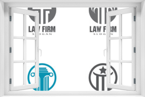 Fototapeta Naklejka Na Ścianę Okno 3D - justice law Logo Template vector illsutration design