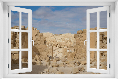 Fototapeta Naklejka Na Ścianę Okno 3D - ruins of an ancient Nabatean city in the northern Negev