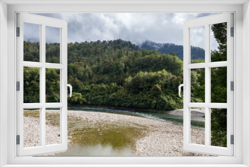 Fototapeta Naklejka Na Ścianę Okno 3D - View of the Buller River Valley in New Zealand
