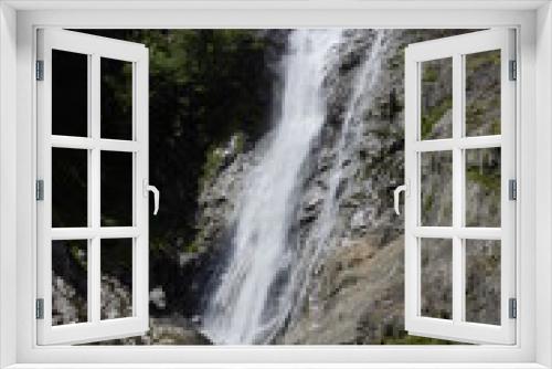Fototapeta Naklejka Na Ścianę Okno 3D - Wasserfall und Flusslauf am Wanderweg zum Katharinenberg, Südtirol