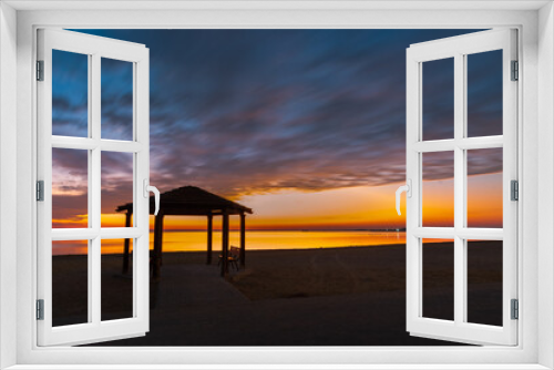 Fototapeta Naklejka Na Ścianę Okno 3D - sunset on the beach