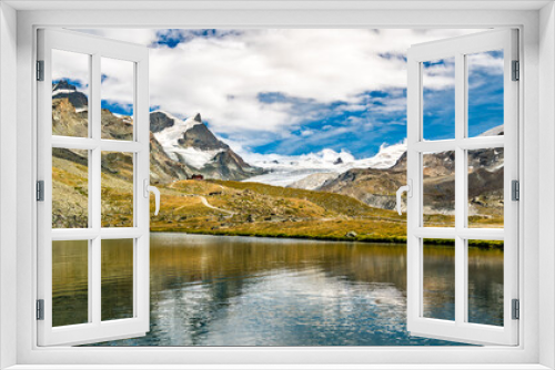Fototapeta Naklejka Na Ścianę Okno 3D - Stellisee lake near Zermatt in Switzerland