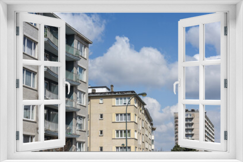 Fototapeta Naklejka Na Ścianę Okno 3D - immobilier logement maison quartier appartement Bruxelles building balcon environnement 
