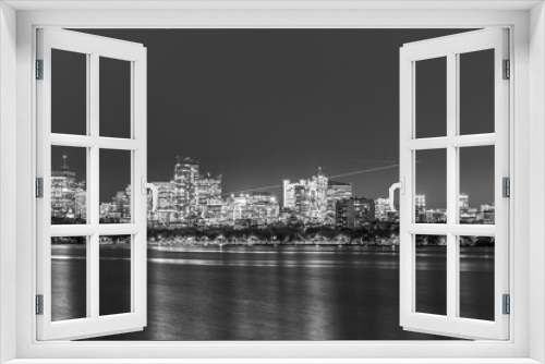 Fototapeta Naklejka Na Ścianę Okno 3D - skyline of  Boston by night
