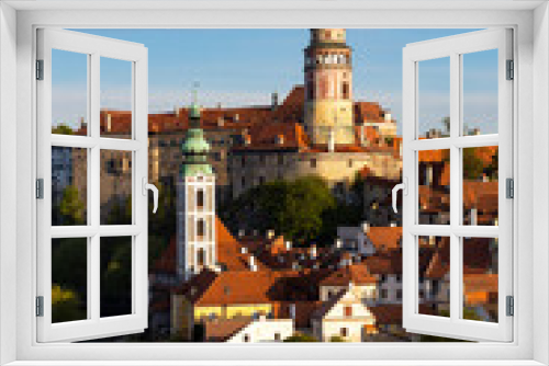 Fototapeta Naklejka Na Ścianę Okno 3D - View of the town and castle of Czech Krumlov, Southern Bohemia, Czech Republic