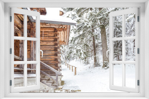 Fototapeta Naklejka Na Ścianę Okno 3D - Piękny zimowy widok na panoramę gór Tatry