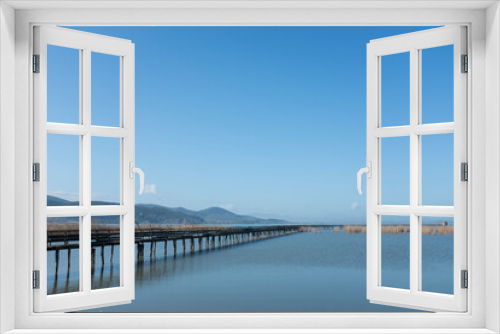 Fototapeta Naklejka Na Ścianę Okno 3D - panorama sul lago Trasimeno, Umbria