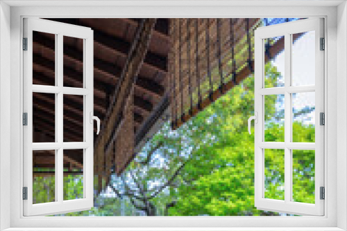 Fototapeta Naklejka Na Ścianę Okno 3D - 日本庭園の静かな春の景色