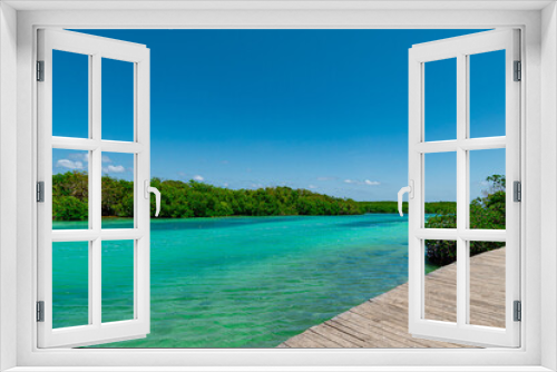 Fototapeta Naklejka Na Ścianę Okno 3D - Punta Nizuc beautiful scene in cancun