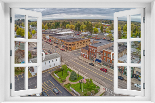 Fototapeta Naklejka Na Ścianę Okno 3D - Aerial View of the Small Town of Sodus in Upstate New York