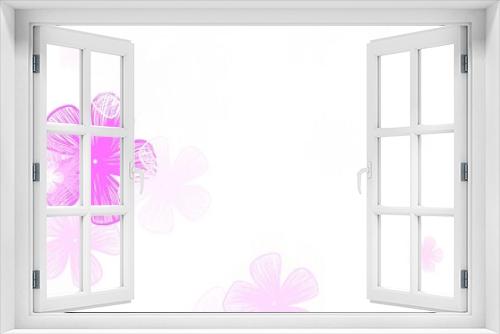 Fototapeta Naklejka Na Ścianę Okno 3D - Light Purple, Pink vector abstract pattern with flowers.