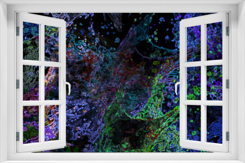 Fototapeta Naklejka Na Ścianę Okno 3D - colorful abstract imitation glass background bg wallpaper art paint