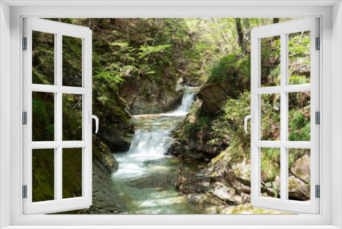 Fototapeta Naklejka Na Ścianę Okno 3D - 春の古釜の滝