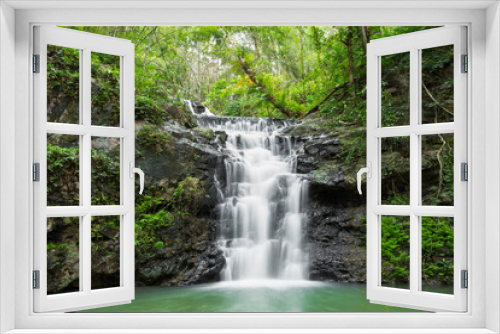 Fototapeta Naklejka Na Ścianę Okno 3D - Ton Rak Sai Waterfall is in Namtok Sam Lan National Park ,Saraburi Thailand	