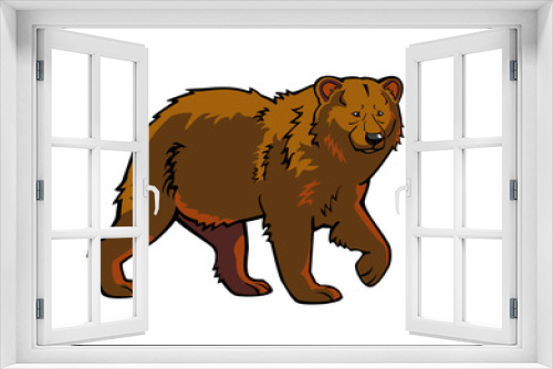 Fototapeta Naklejka Na Ścianę Okno 3D - brown bear isolated picture