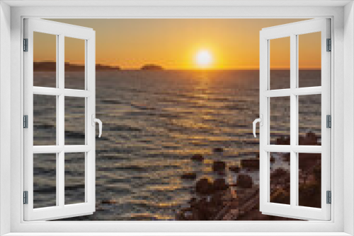 Fototapeta Naklejka Na Ścianę Okno 3D - Sunset from Cala Cavalleria, island of Menorca
