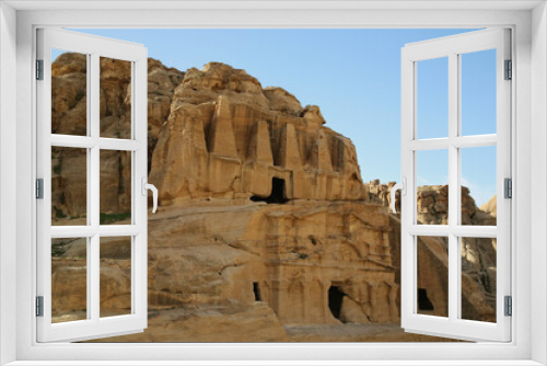 Fototapeta Naklejka Na Ścianę Okno 3D - Petra, Jordan, the landscape before entering the Siq