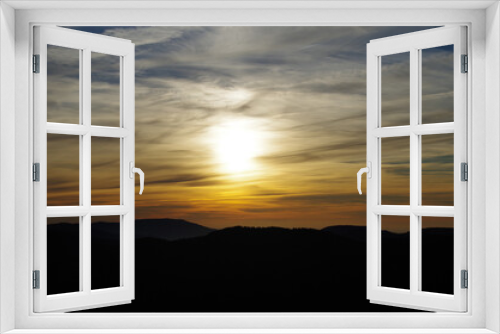 Fototapeta Naklejka Na Ścianę Okno 3D - Yellow Sunset