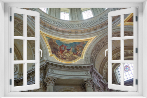  Internal painting of the Cathedral of St. Louis of the Invalides.Detail of the dome of the cathedral. Architect Jules Ardouin-Mansart