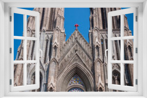 The Exterior view of the beautiful St. Philomenas Church, Mysore