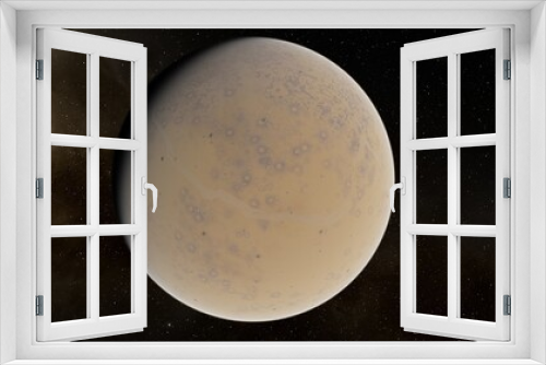 Fototapeta Naklejka Na Ścianę Okno 3D - earth-like planet in far space, planets background 3d render