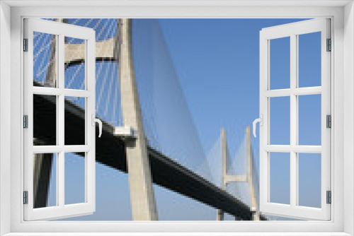 Fototapeta Naklejka Na Ścianę Okno 3D - Long Bridge 4