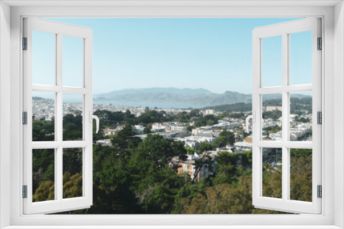 Fototapeta Naklejka Na Ścianę Okno 3D - views of San Francisco city at de young museum