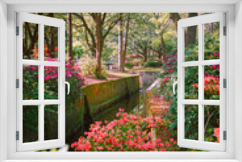 Fototapeta Naklejka Na Ścianę Okno 3D - floral landscape