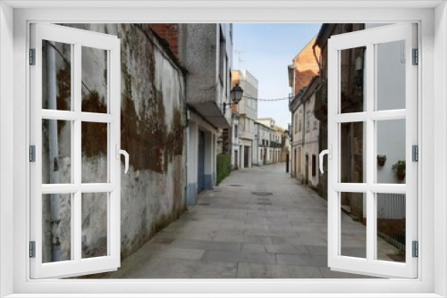 Fototapeta Naklejka Na Ścianę Okno 3D - Calle del casco viejo de Vilalba, Galicia