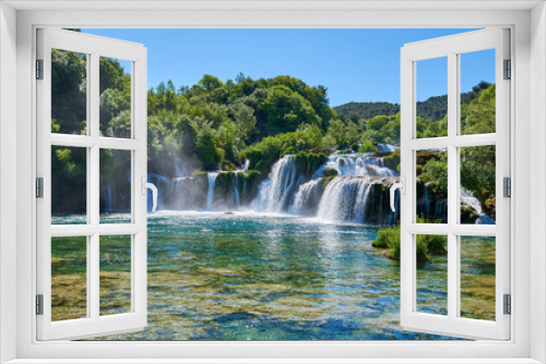 Fototapeta Naklejka Na Ścianę Okno 3D - Krka Wasserfälle im Nationalpark in Kroatien