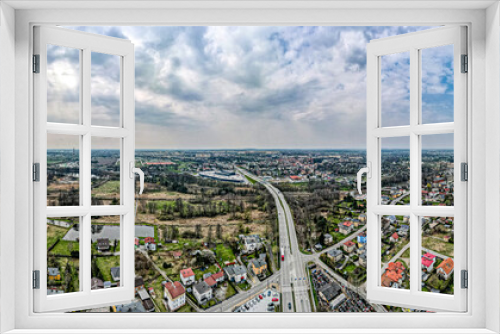 Fototapeta Naklejka Na Ścianę Okno 3D - Żory, miasto na Śląsku, panorama z lotu ptaka
