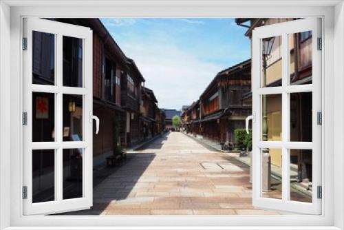 Fototapeta Naklejka Na Ścianę Okno 3D - street in the old town of Japan