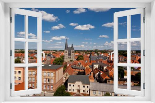 Fototapeta Naklejka Na Ścianę Okno 3D - Blick über Quedlinburg