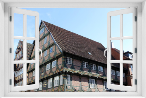 Fototapeta Naklejka Na Ścianę Okno 3D - Half-timbered buildings - Celle, Germany