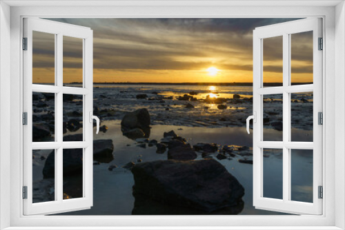 Fototapeta Naklejka Na Ścianę Okno 3D - Sonnenuntergang Nordsee