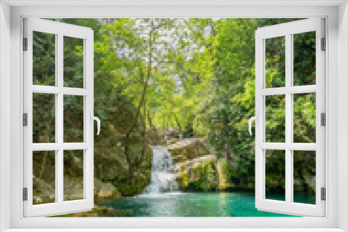 Fototapeta Naklejka Na Ścianę Okno 3D - the Etler waterfall and pools, hidden beauties and unexplored paradise of Antalya, Turkey