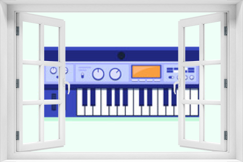 digital piano synthesizer vector isolated modern flat design