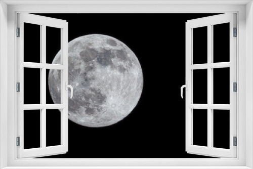 Fototapeta Naklejka Na Ścianę Okno 3D - Super moon on black background