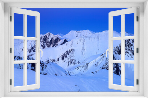 Fototapeta Naklejka Na Ścianę Okno 3D - Winter landscape in the Transylvanian Alps - Fagaras Mountains, Romania, Europe