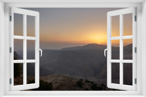 Fototapeta Naklejka Na Ścianę Okno 3D - sunset in the desert, Jordan