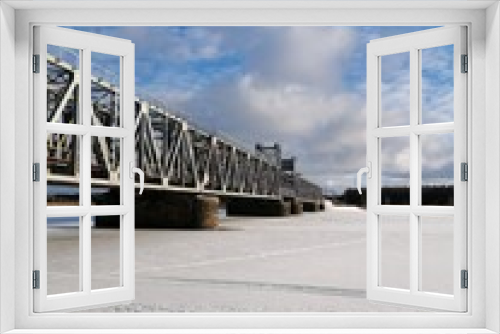 Fototapeta Naklejka Na Ścianę Okno 3D - Iron Brifge
