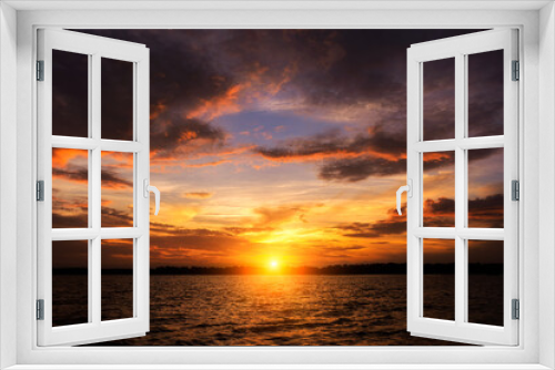Fototapeta Naklejka Na Ścianę Okno 3D - Beautiful sky sunset background