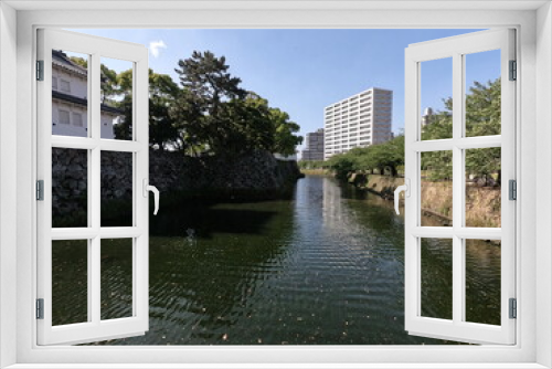 Fototapeta Naklejka Na Ścianę Okno 3D - 大分城の堀、大分、日本
